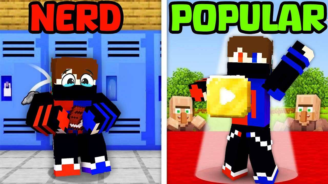 Minecraft but From Nerd to Popular...
