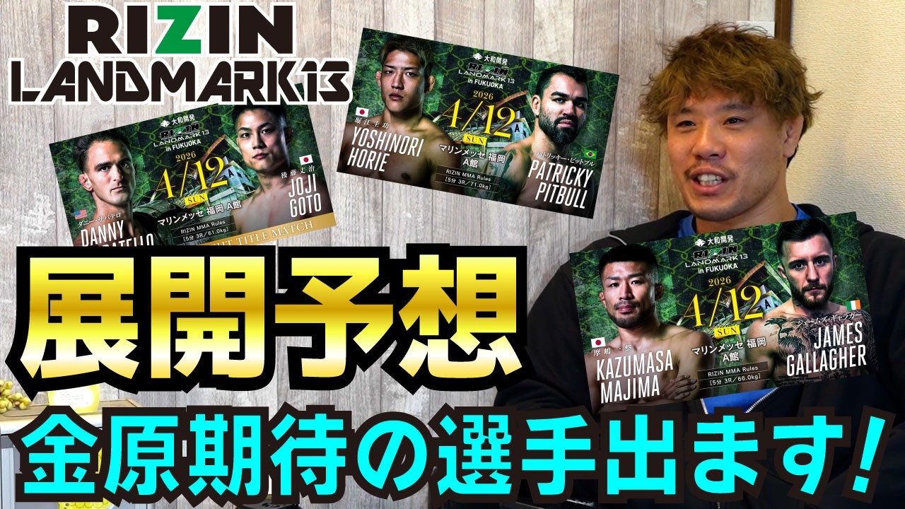 このマッチアップ妥当だと思う？【RIZINLANDMARK13】【展開予想】