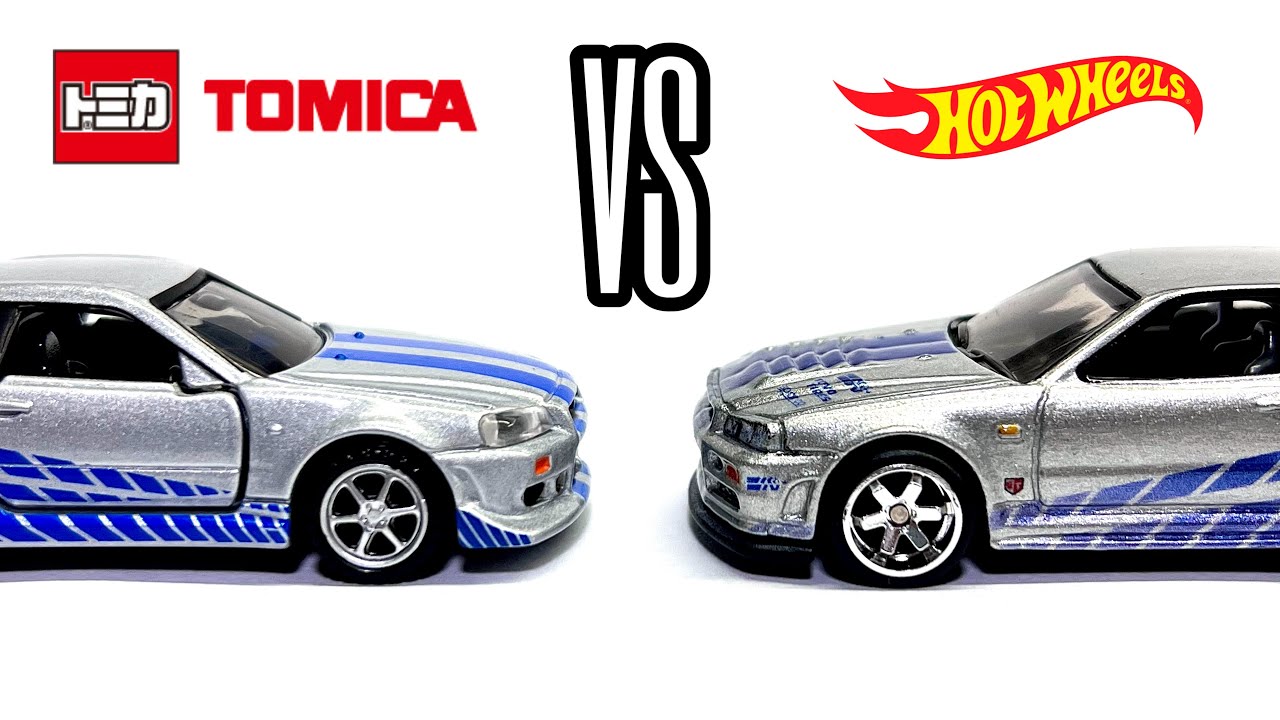 HOT WHEELS против TOMICA — Nissan Skyline GT-R R34 Fast And Furious: сравнение производителей