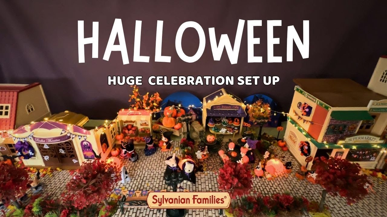 Huge Halloween Celebration Set Up | Sylvanian families  | Street, decorations and costumes
