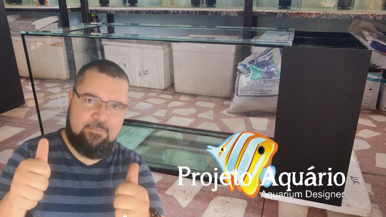 Aquário com sump lateral show de bola