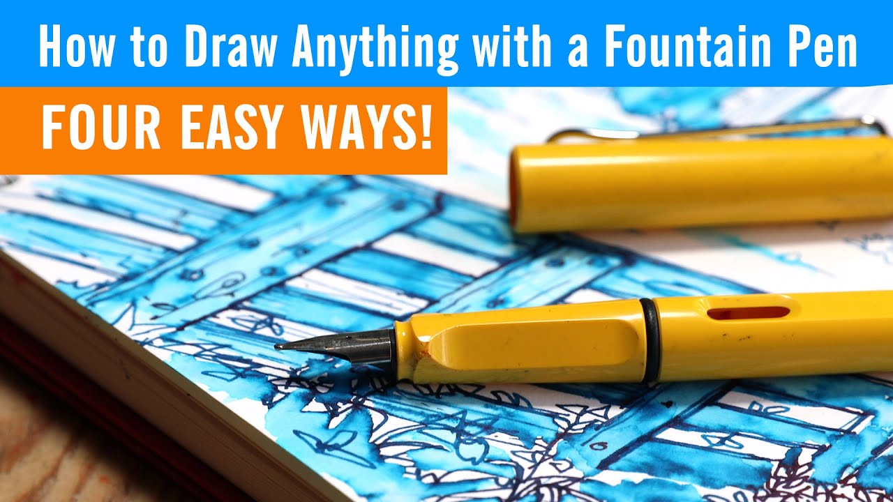 How to Sketch Anything with a Fountain Pen - Four Easy Techniques!