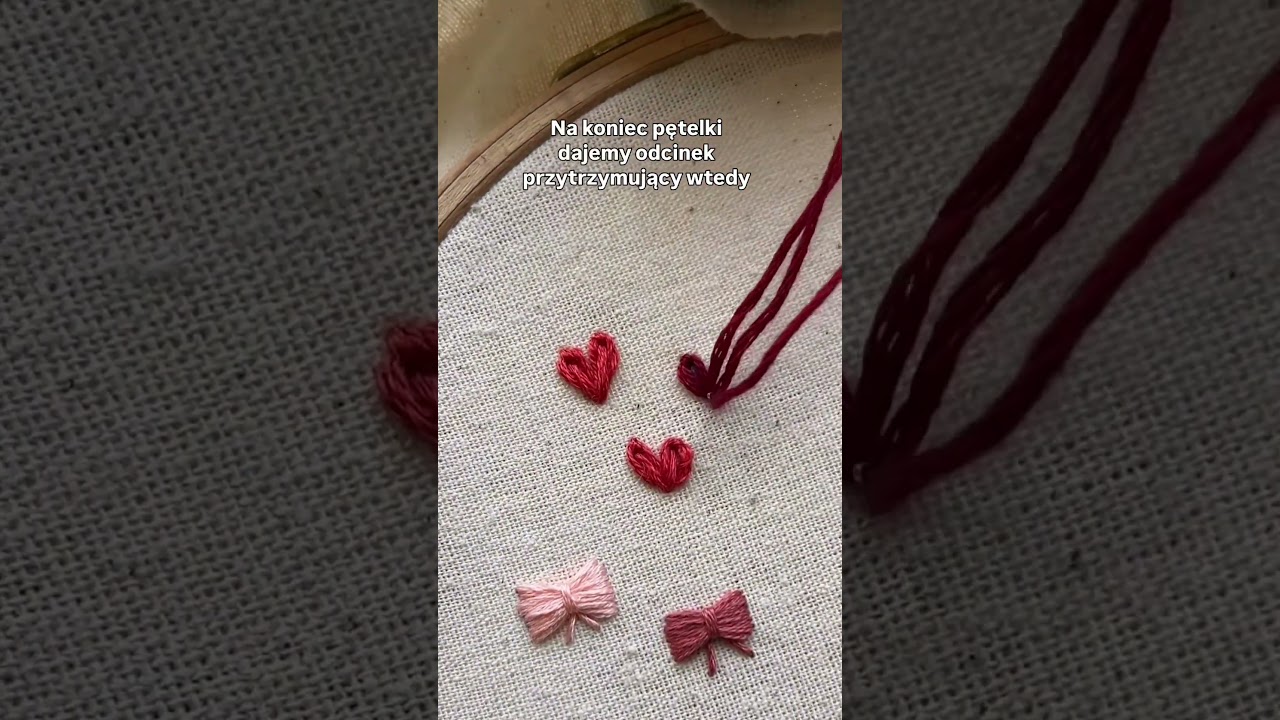 #embroidery #embroiderytips #embroiderytutorial #diy #tutorial #diytips #haft #hearts #serce