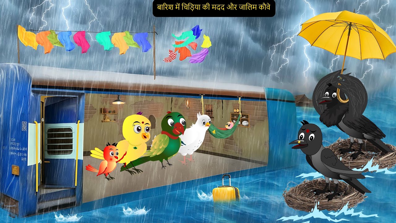 Barish Aur Chidiya Episode  08/14/2025 | कार्टून | Kauwa Wala Cartoon| Rano Chidiya | Chichu TV