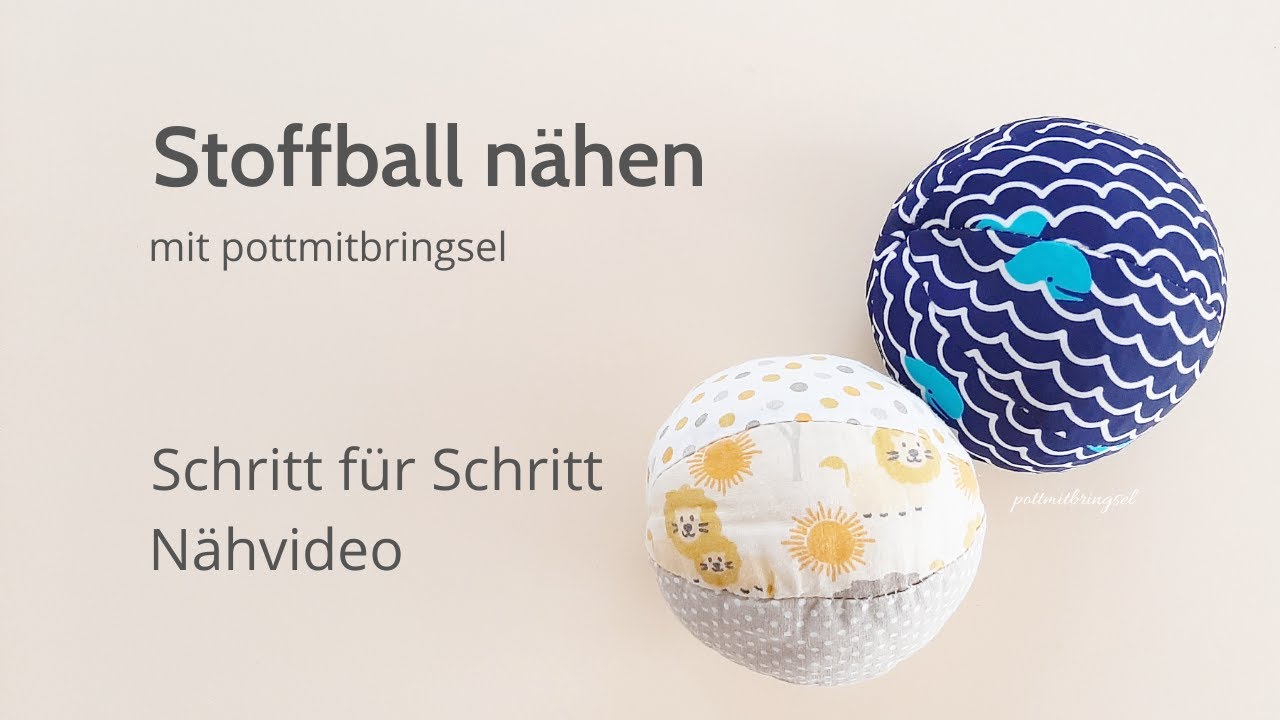 Stoffball nähen | strand- & pooltaugliche Ballvariante | kostenloses Schnittmuster | pottmitbringsel