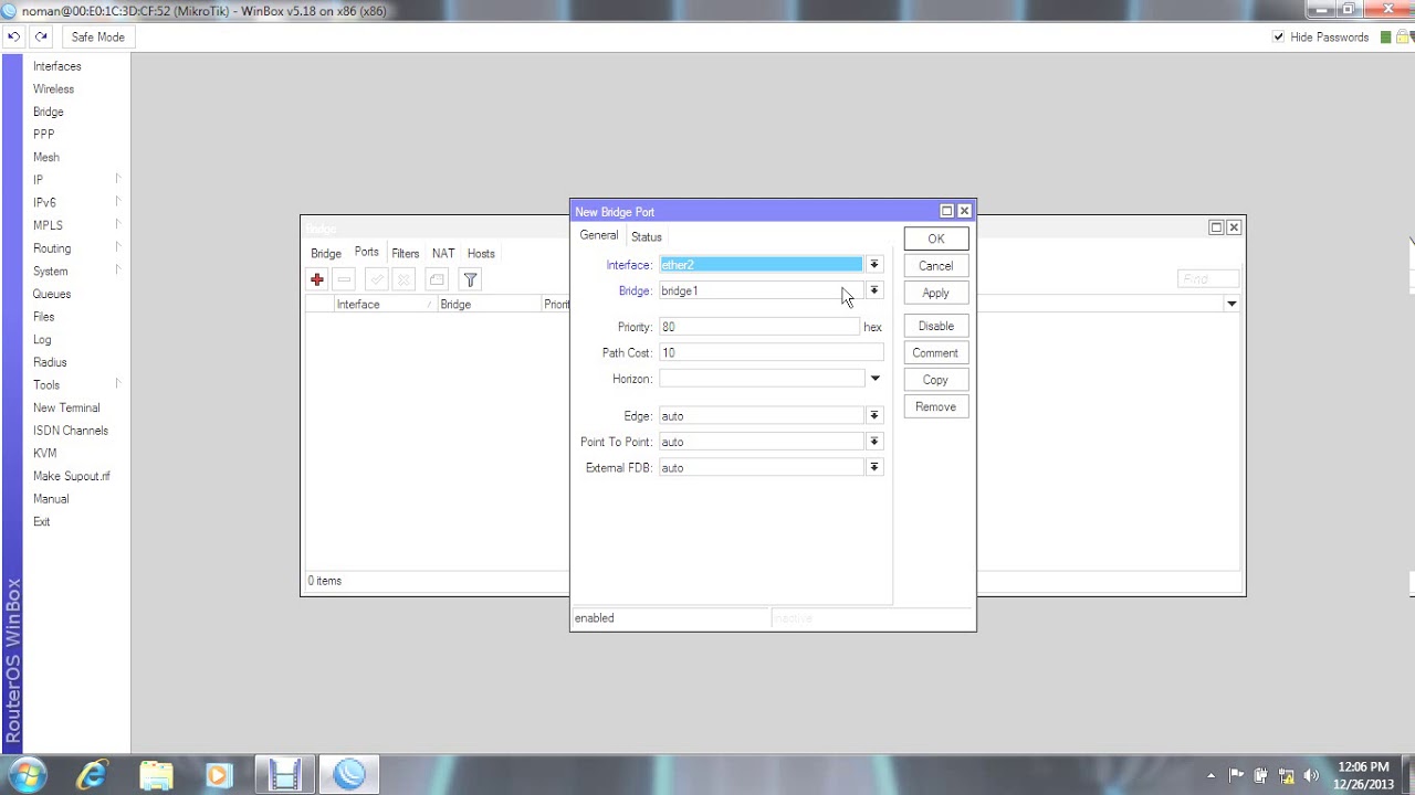 Bridge Mode Configure