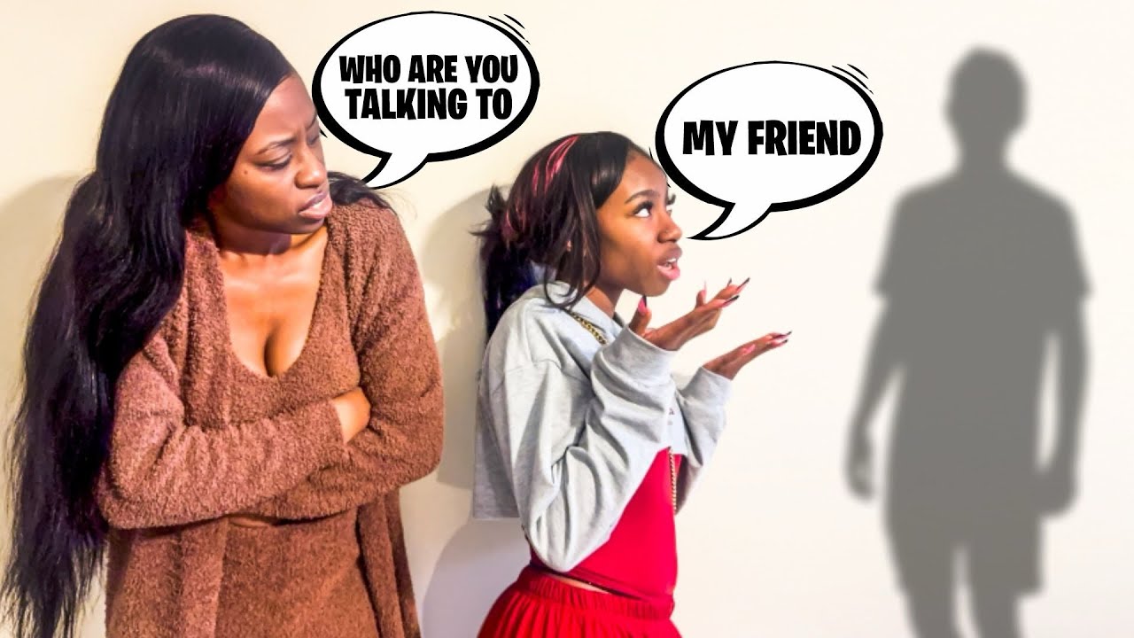 *TALKING TO MY INVISIBLE FRIEND IN FRONT OF MY MOM *