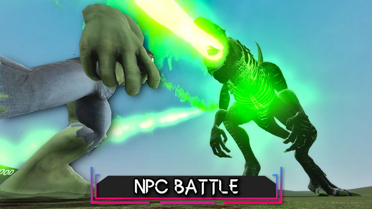Godzilla (Zilla) Vs The Incredible Hulk | Garry's Mod NPC Battles