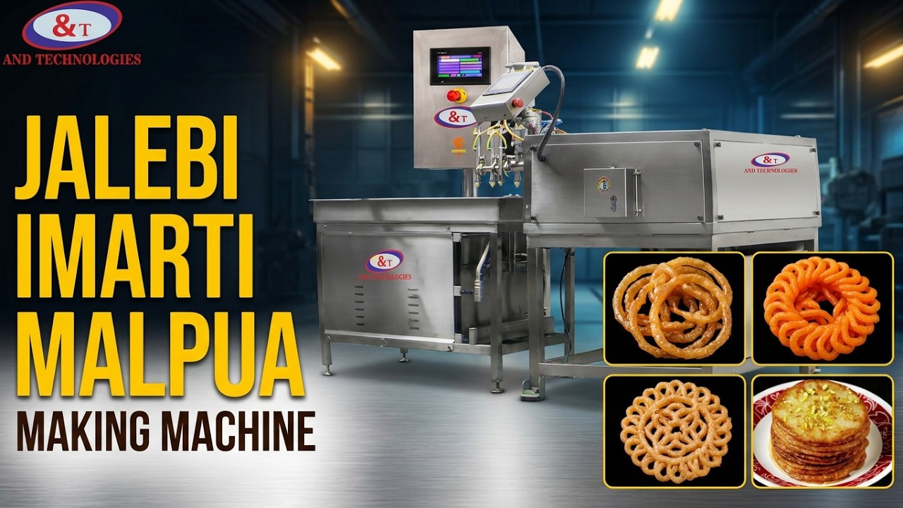 Automatic Jalebi Making Machine | 4-in-1 Sweet Machine for Jalebi, Imarti, Jahangri & Malpua 🌀🧡🌀