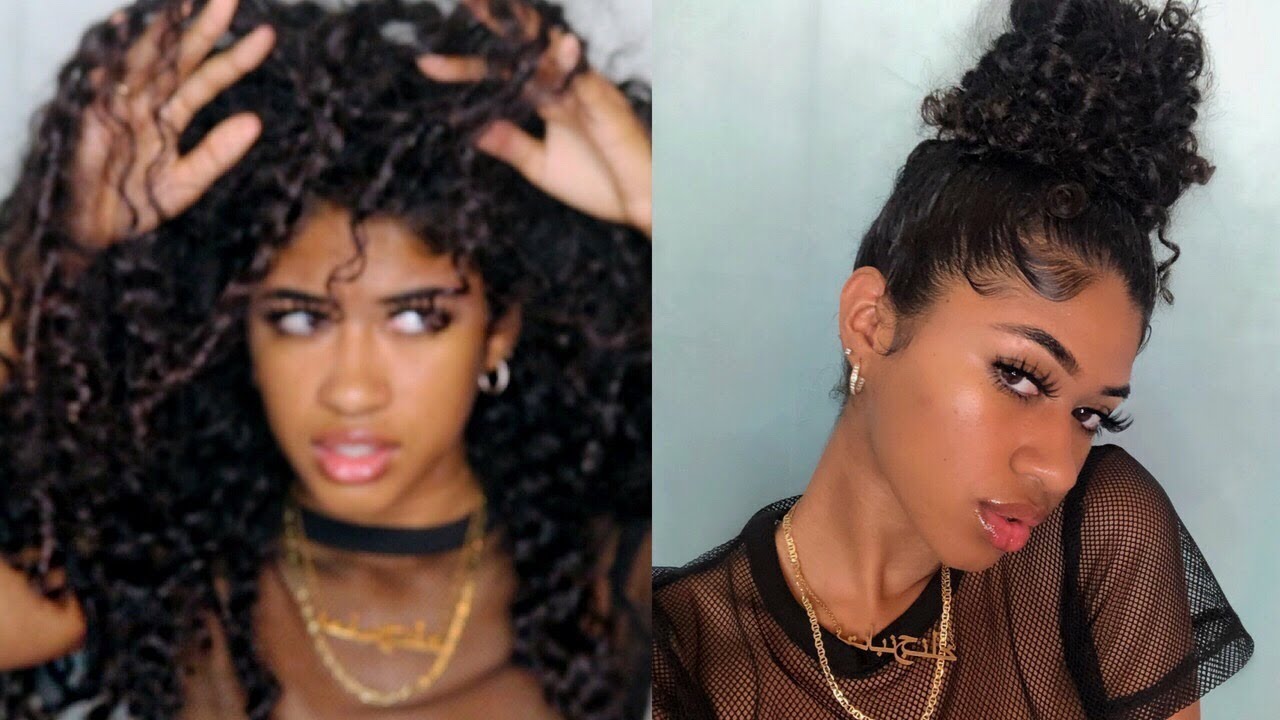 EASY CURLY HAIR BUN!