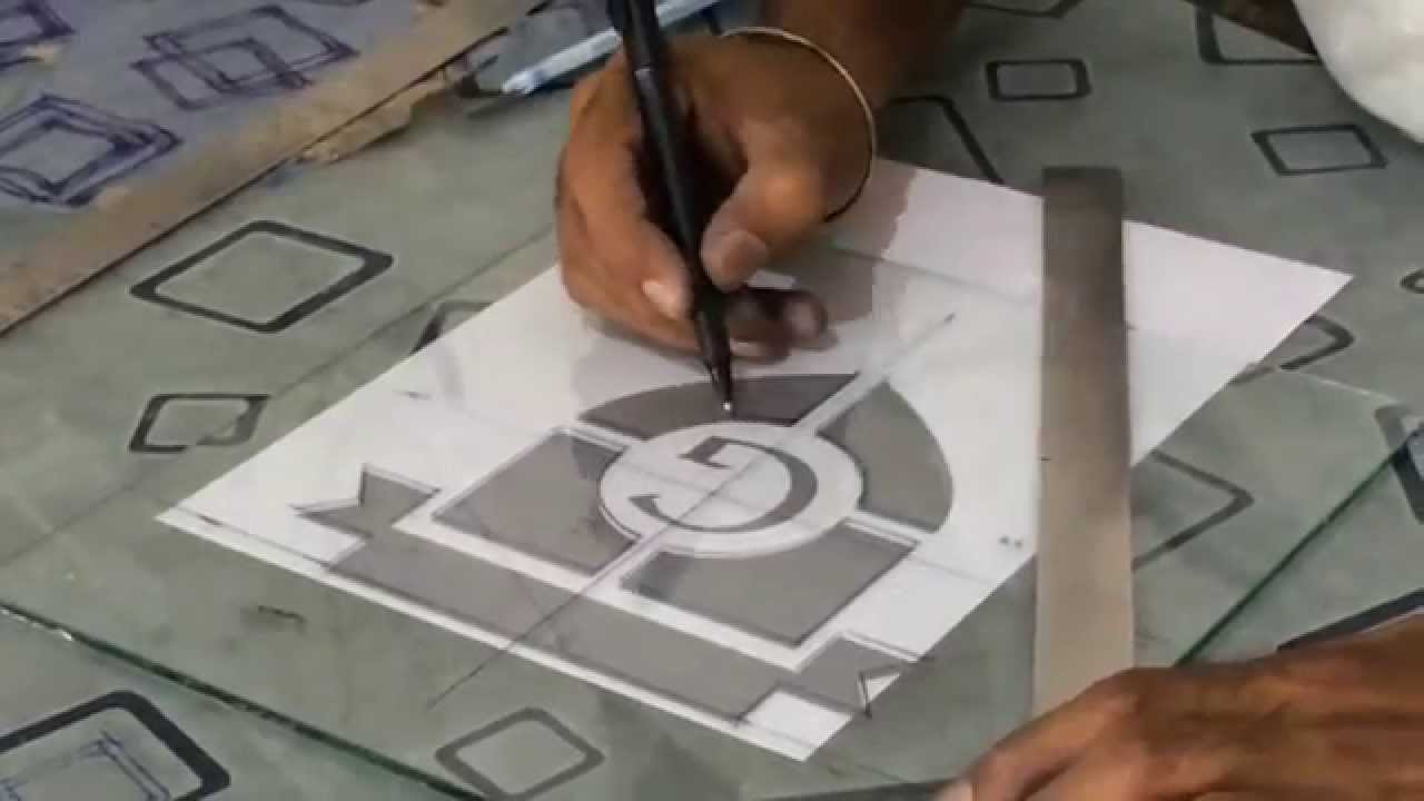 Etching glass using Sandblasting technique