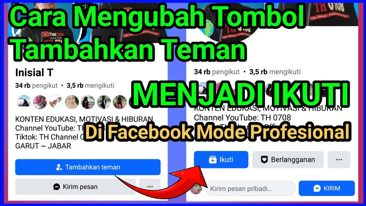 Cara Mengubah Tombol TAMBAHKAN TEMAN Menjadi IKUTI Di Facebook Profesional
