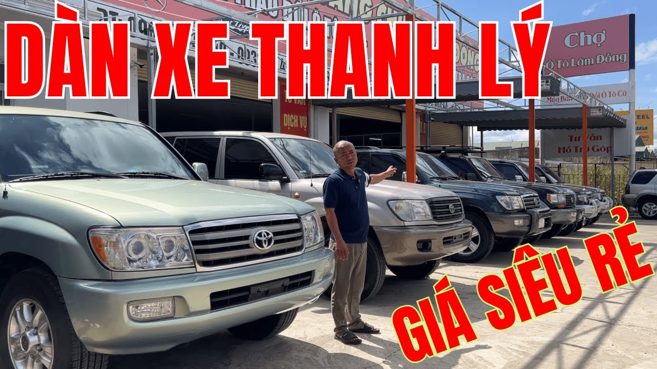 Dàn xe thanh lý 7 CHỖ GẦM CAO GIÁ RẺ tại Đức Trọng Lâm Đồng: Toyota Land Cruiser, Mitsubishi Pajero