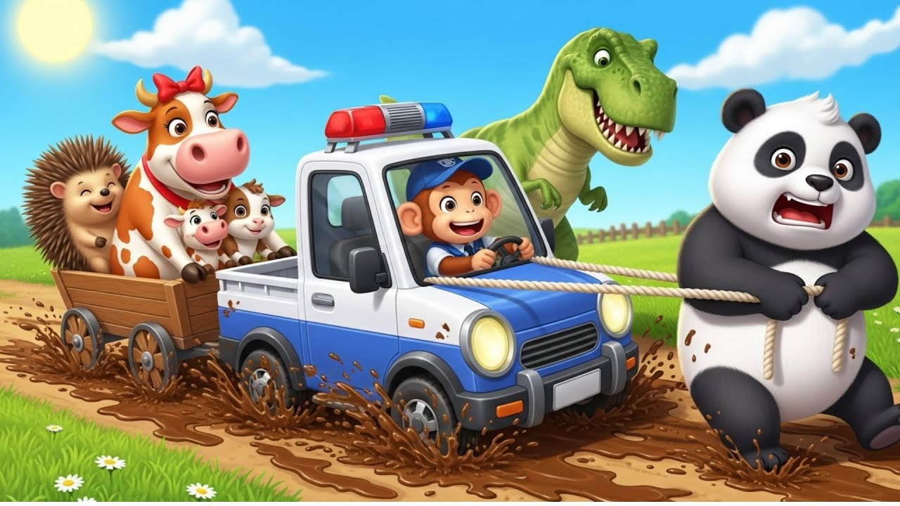 Heartwarming Monkey Cartoon &ndash; Baby Monkey Saves Bird & Hedgehog 🐒🐦🦔
