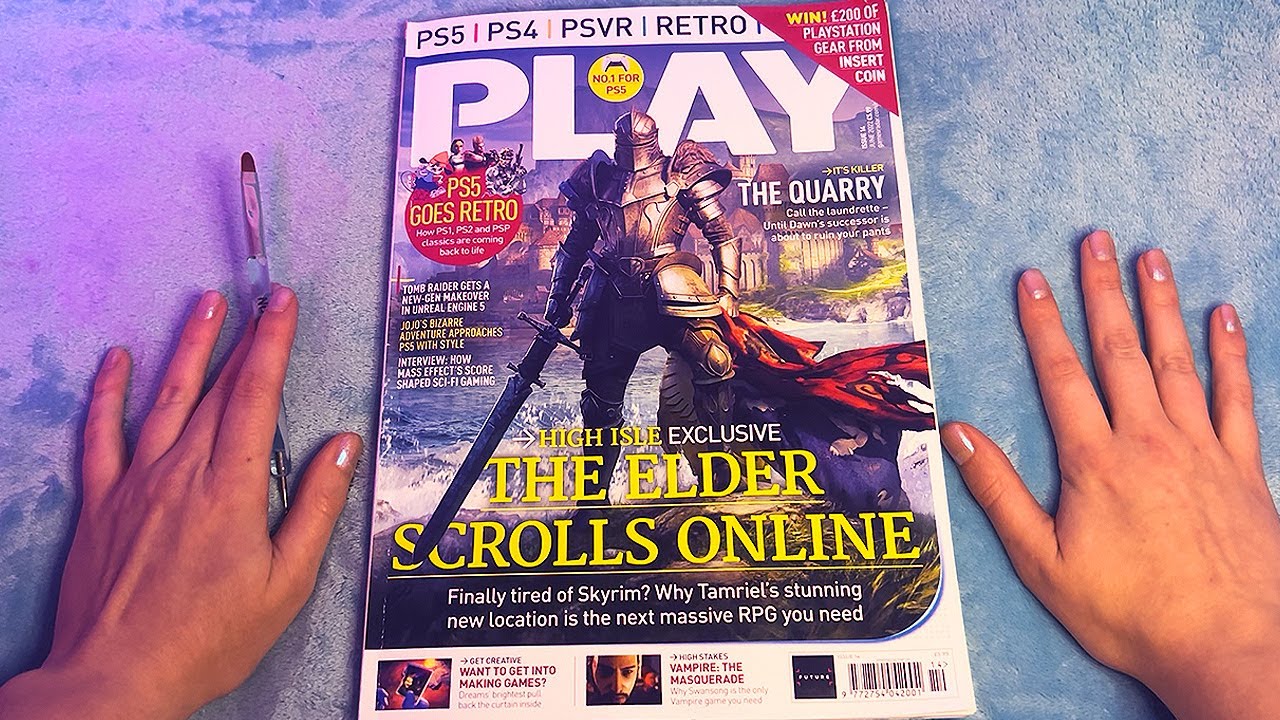 ASMR Gaming Magazine Flip Through (Whispering, Tracing)