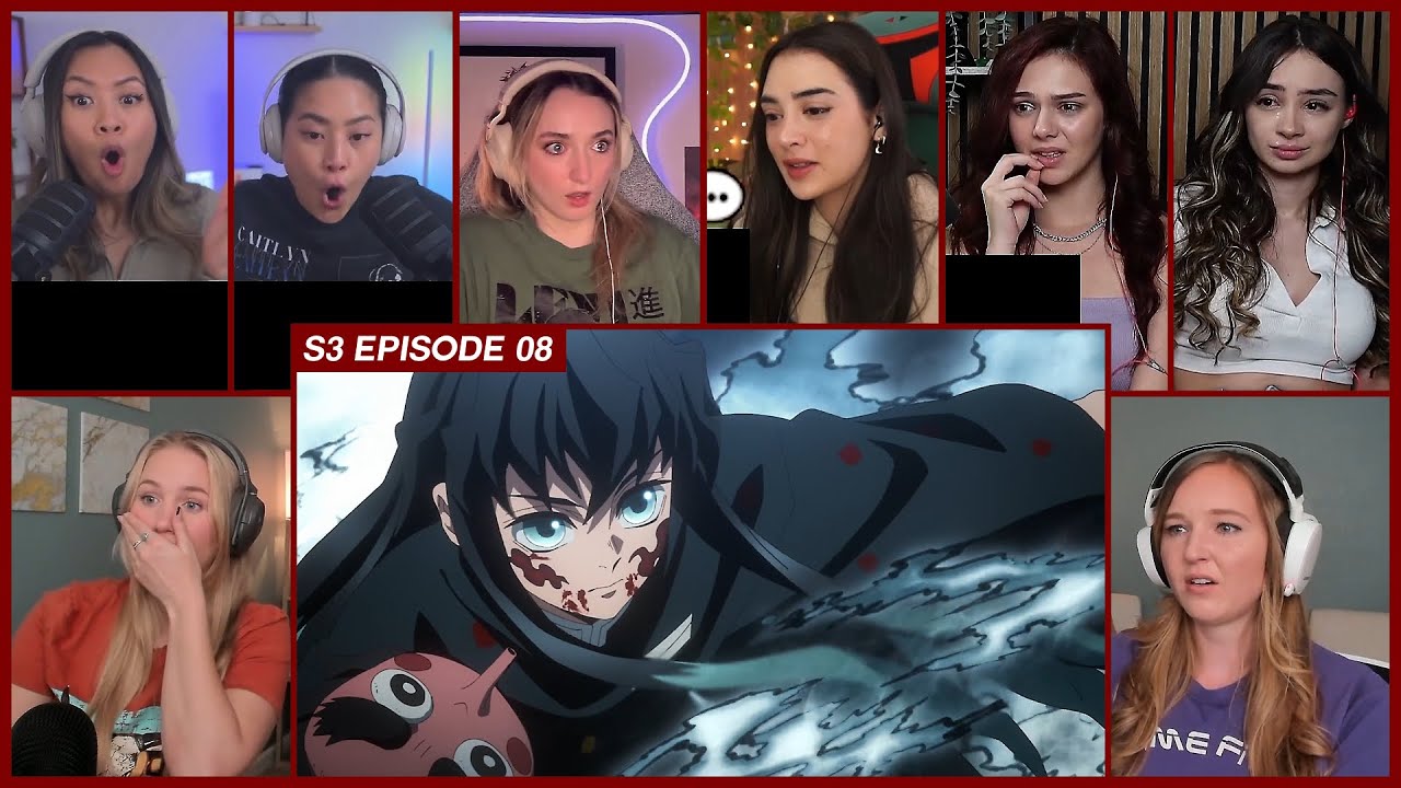 [GIRLS REACT] Tokito's Slayer Mark Appears | Demon Slayer S3 Ep 8 Girl Reaction Mashup