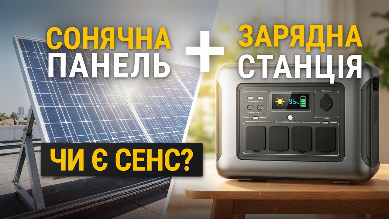 Що може ЗАРЯДНА СТАНЦІЯ з ВЕЛИКОЮ СОНЯЧНОЮ ПАНЕЛЛЮ?