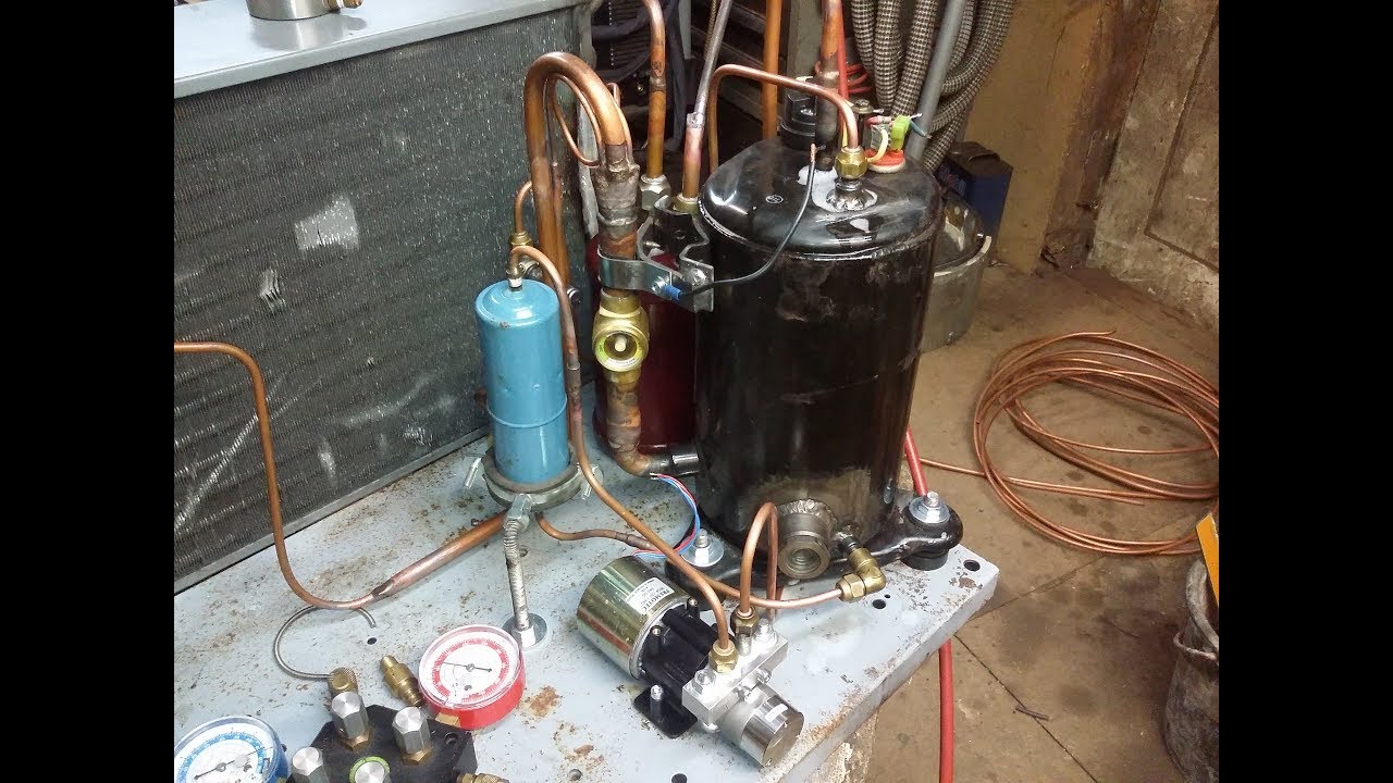 Leybold Coolpower 7/25 Cold Head / Cryocooler with DIY Helium Compressor Kaltkopf