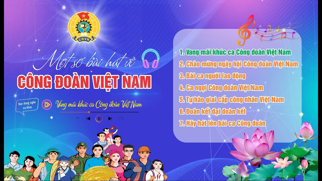 &Acirc;M NHẠC | Một số ca kh&uacute;c ch&agrave;o mừng Đại hội C&ocirc;ng đo&agrave;n c&aacute;c cấp.