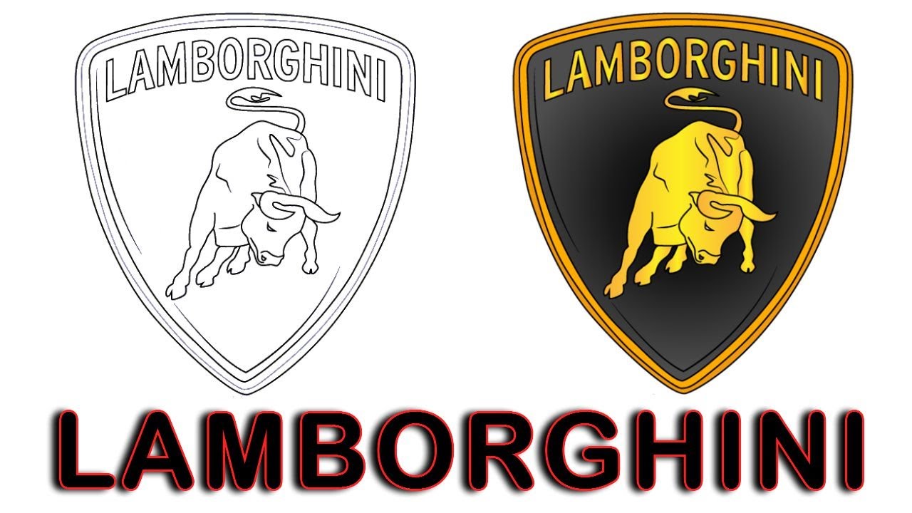 Lamborghini Logo Drawing | How to Draw a Lamborghini Symbol Step by Step | Easy Logo Sketch