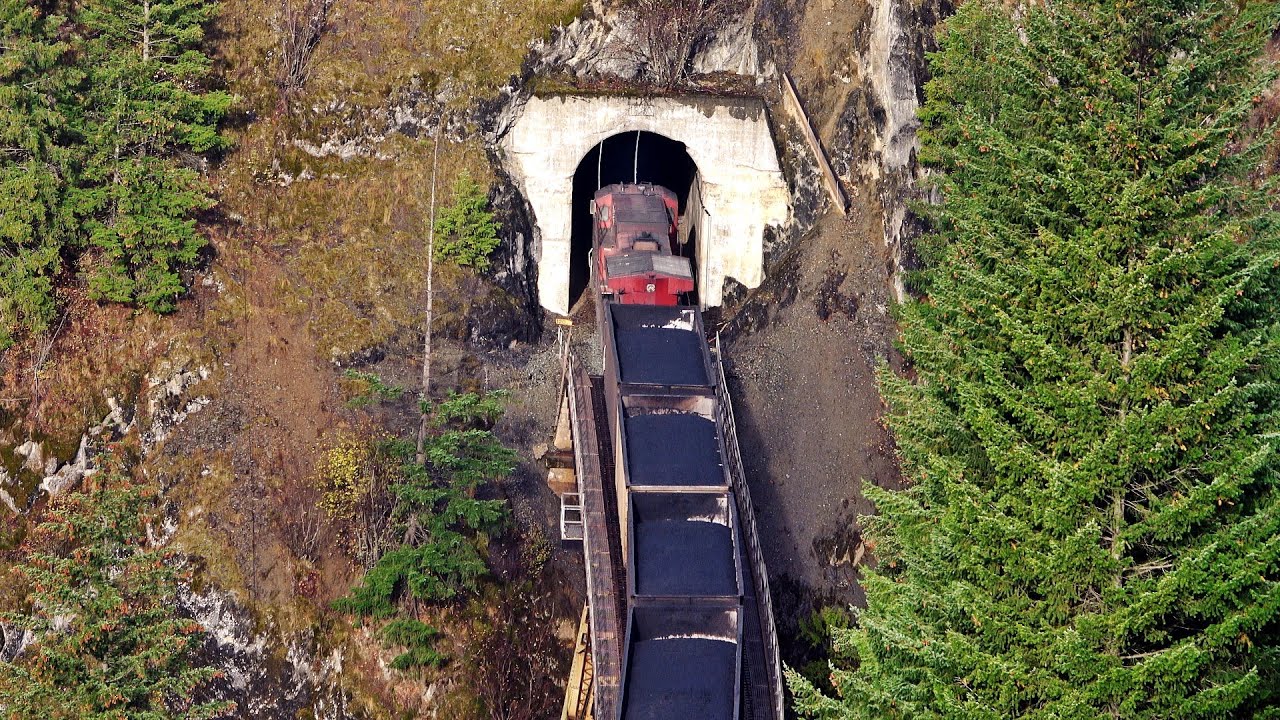 Heavy Loaded CP Coal Train Thru Tunnel And Underneath Rainbow! 🌈