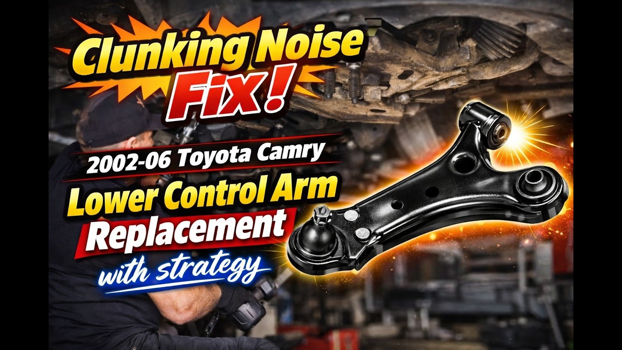 Clunking Noise Fix! 2002-06 Toyota Camry Lower Control Arm Replacement