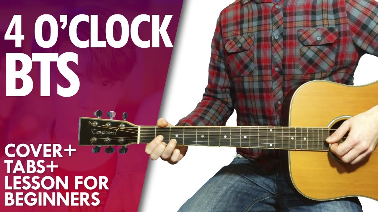 🎸 BTS RM & V '네시 (4 O'CLOCK) guitar lesson and tab