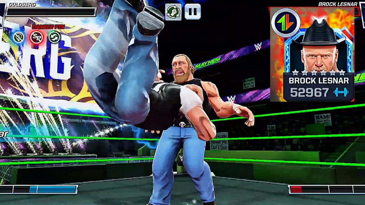 Брок Леснар 💀 против Голдберга 👿 в WWE Mayhem
