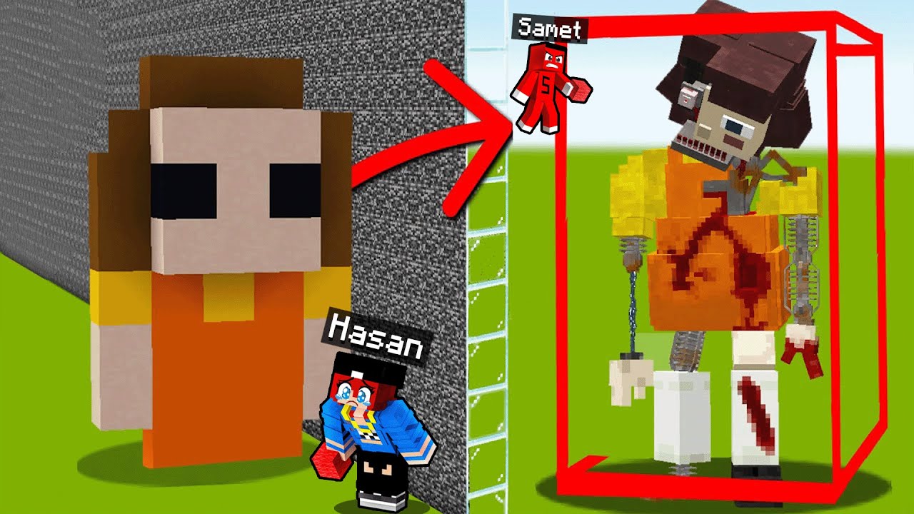 HASANI YAPI KAPIŞMASINDA KORKUN&Ccedil; SQUID GAME ile TROLLEDİM !!  - Minecraft
