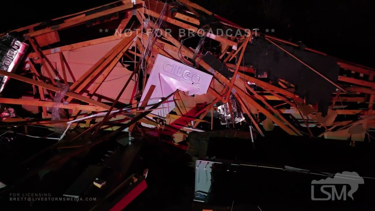 03-10-2026 Lake Village, IN - Drone of Destroyed Family Dollar - Structural Damage - Response