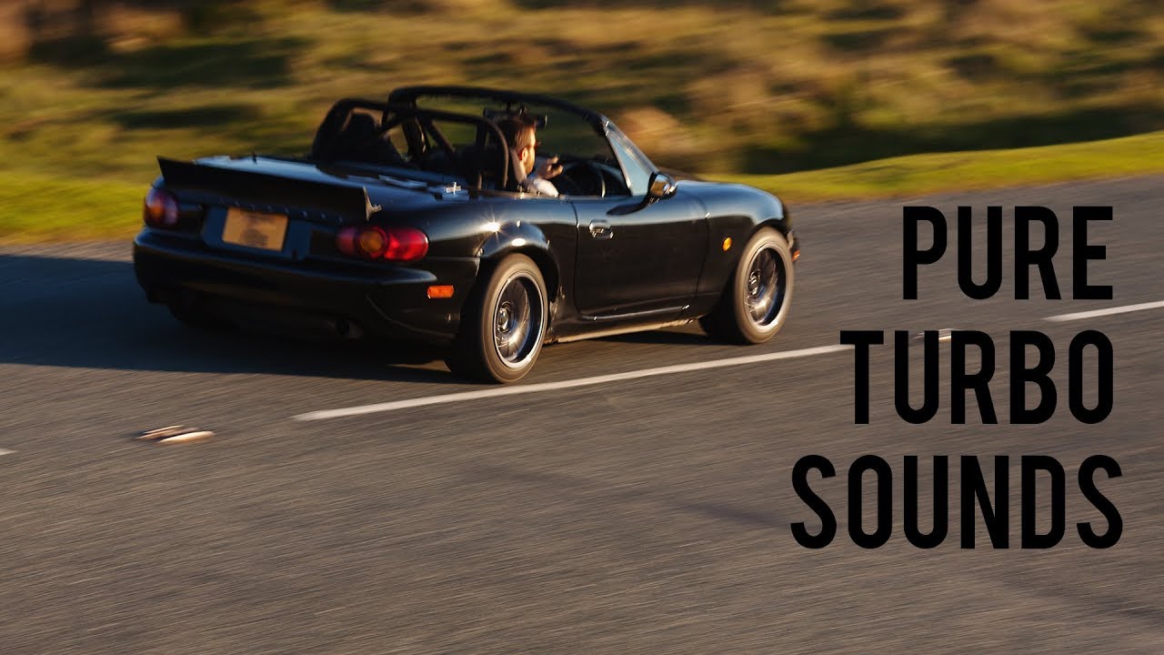 280hp MX5 Miata TD04L Turbo & Exhaust Noises on a Drive