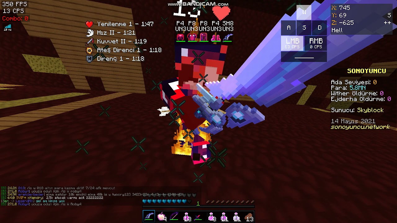 SonOyuncu Skyblock Nether PvP #3 Gökyüzü Kılıcı GG