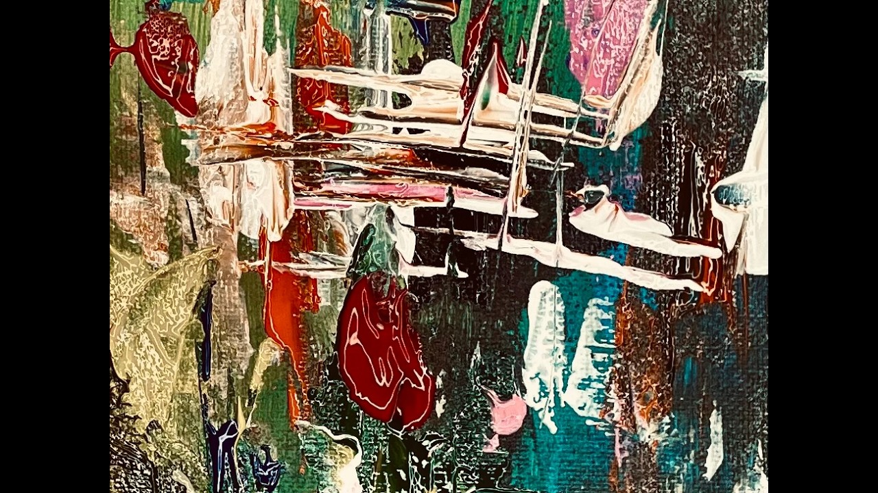 Easy Abstract  Painting Techniques Using Acrylic Layers, Textures and Expressive Drips