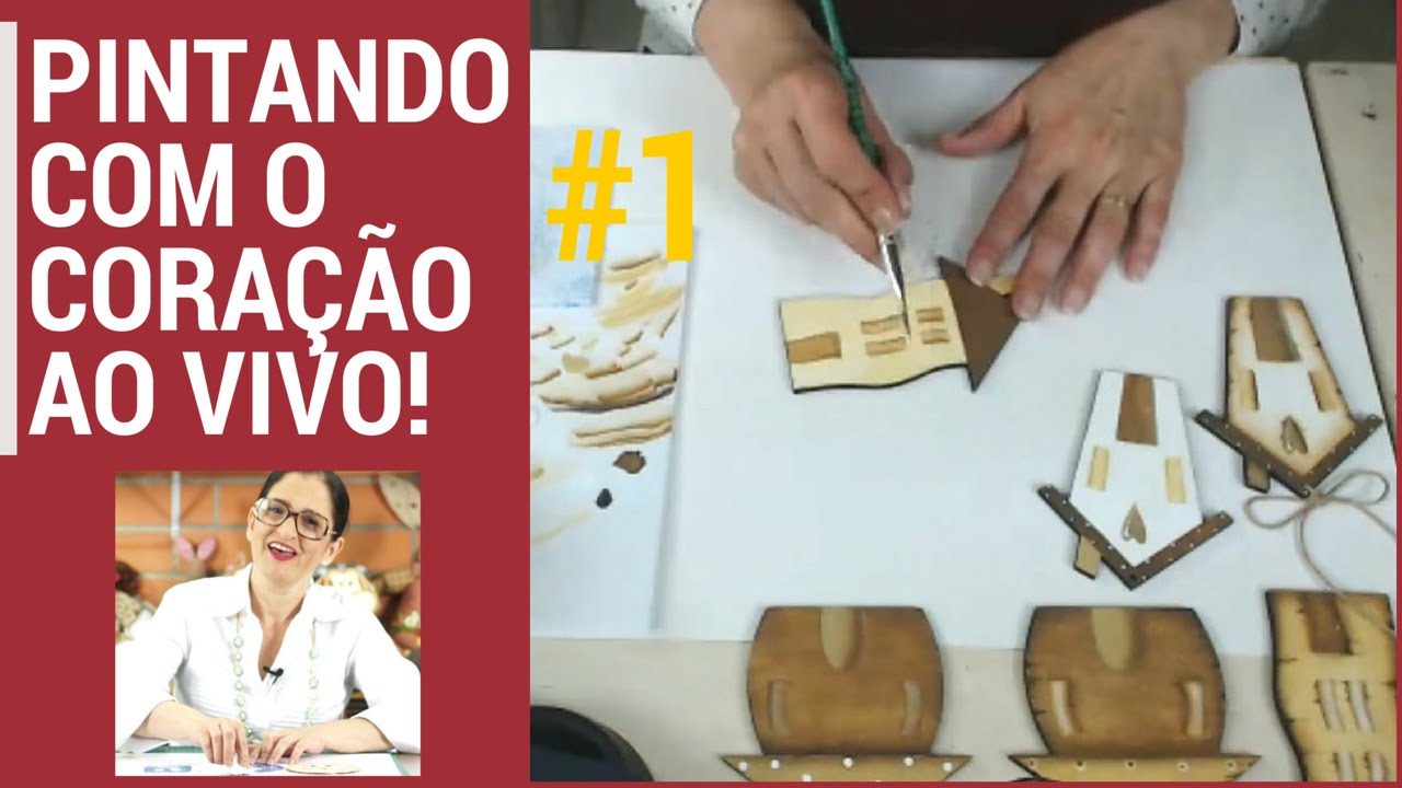 PINTANDO COM O ❤ AO VIVO AULA #1 COM TÂNIA MARQUATO - 3 CASINHAS TRÊS CORES