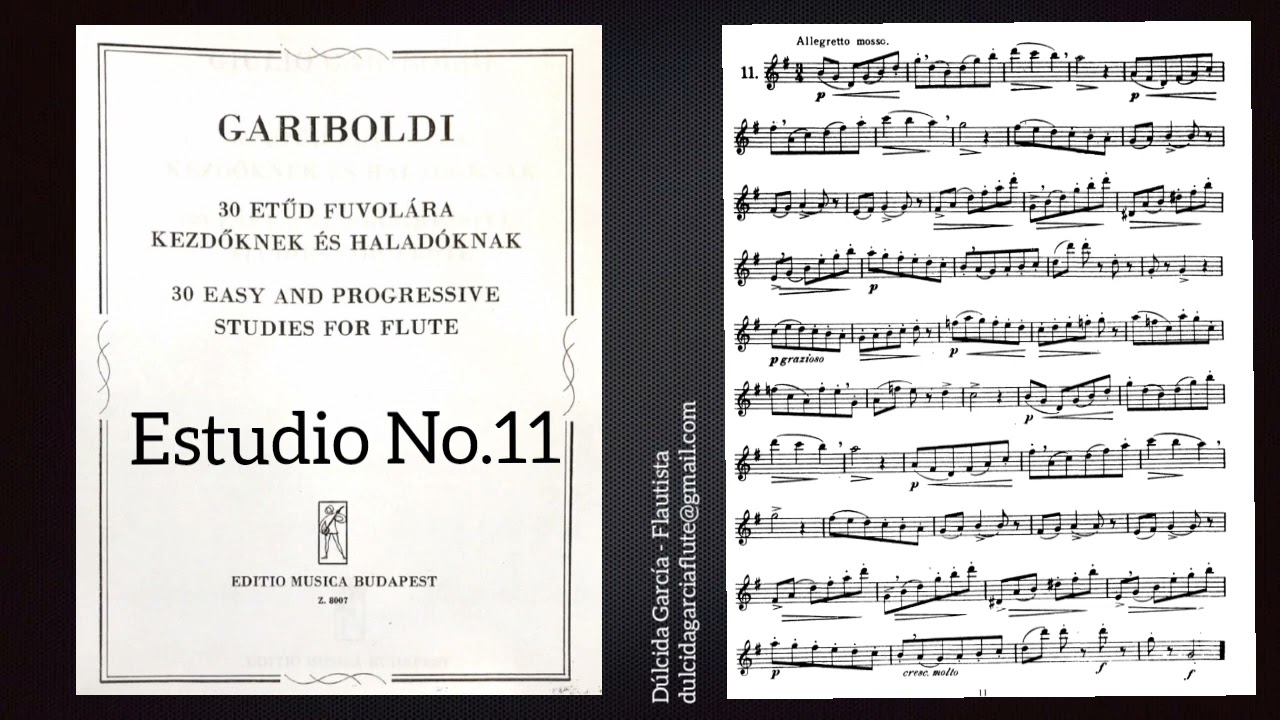 Gariboldi No.11 -30 Easy and progressive studies for flute