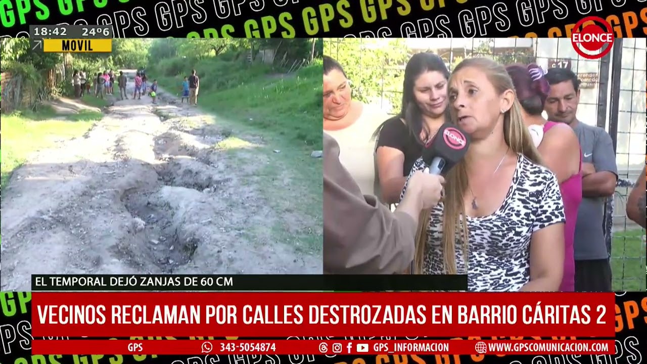 Vecinos reclaman por calles destrozadas en Barrio Cáritas 2-ELONCE-25/02/2026