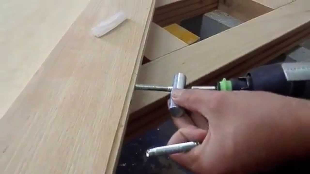WOODMAN: Fixing drill in hinges Anuba / Крепление ввёртных петлей