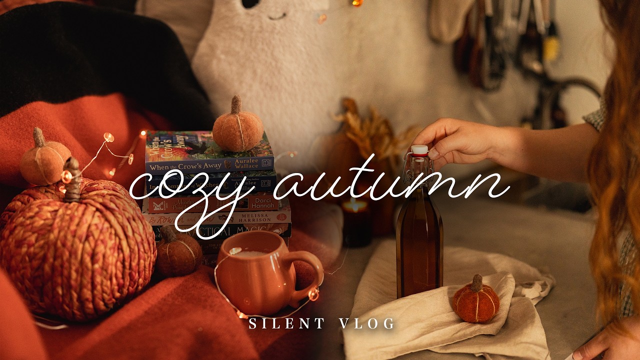 Preparing for Fall🍁| Homemade Syrup, Books, Cozy Vibes | Silent Vlog