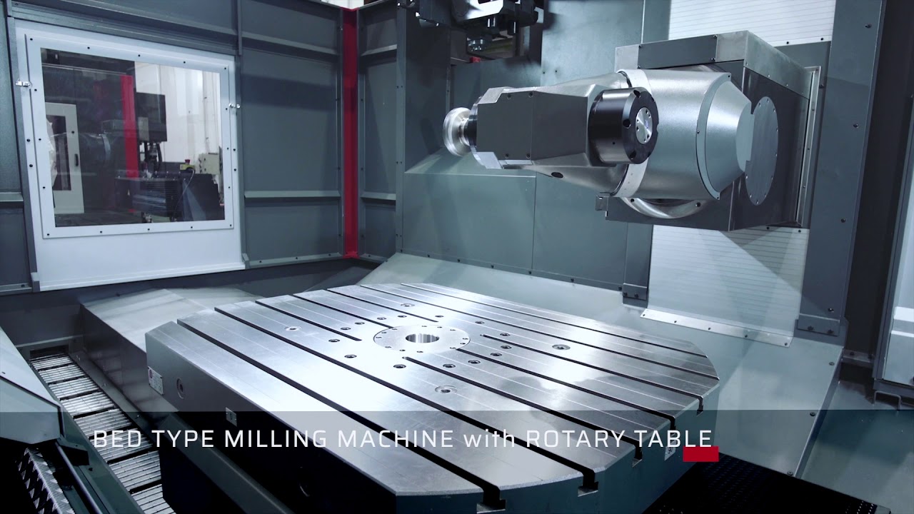 LAGUN BED TYPE MILLING MACHINE WITH INTEGRATED ROTARY TABLE-MESA GIRATORIA INTEGRADA