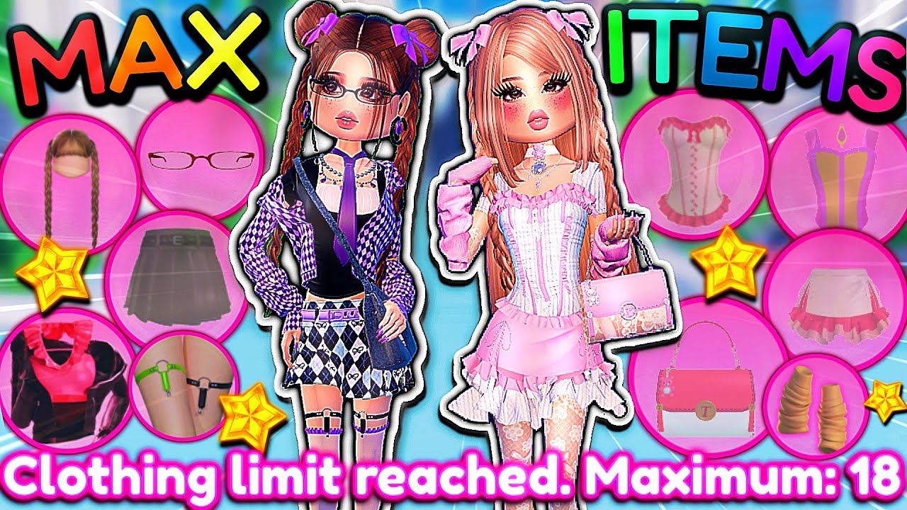 FORCING Myself To WEAR MAX ITEMS For EVERY OUTFIT & THEME In Dress To Impress! | ROBLOX Challenge