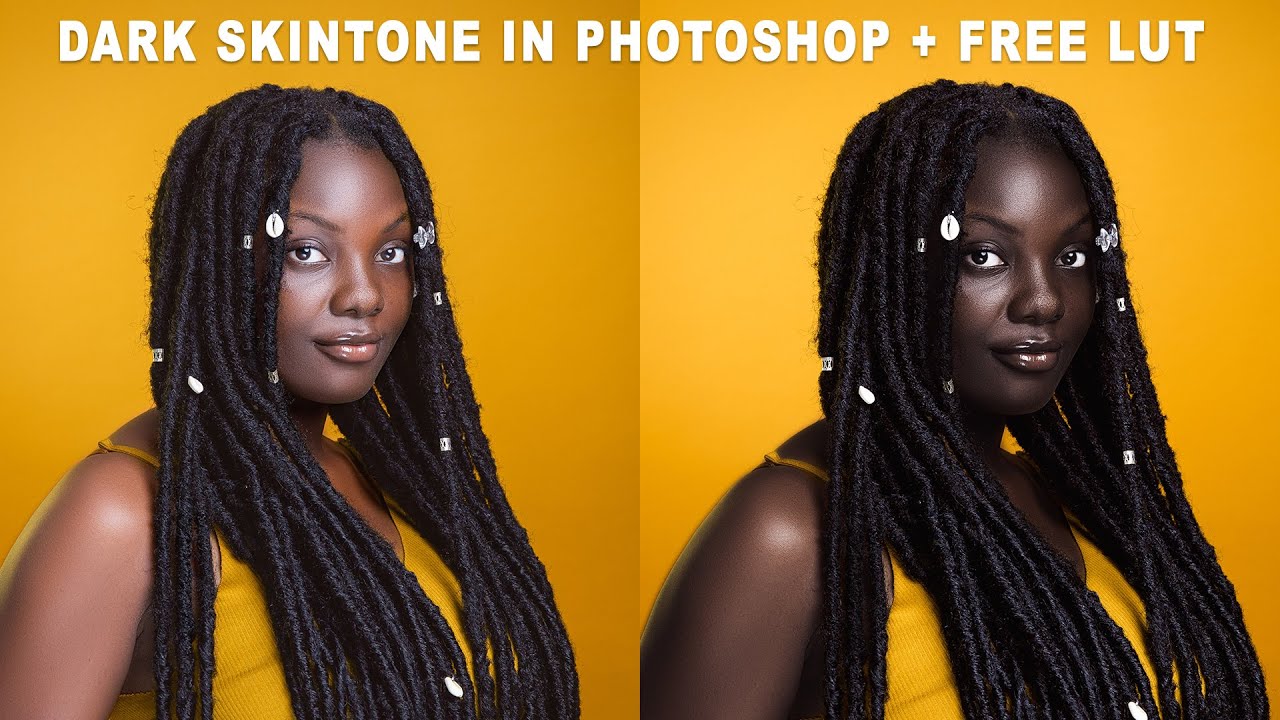 Melanin Skin Tone grading in Photoshop + Free Dark Skin Tone Lut