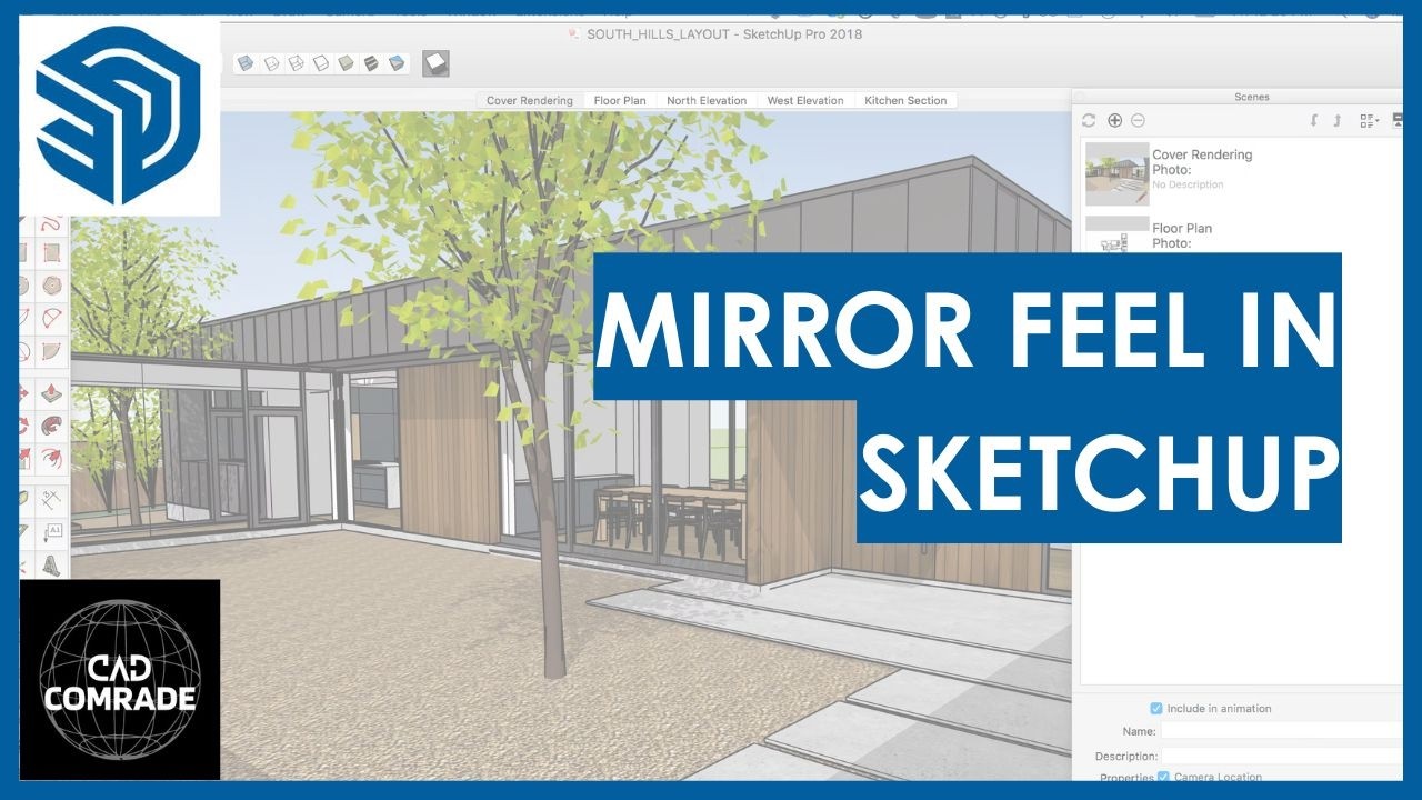 How to give mirror texture in sketchup