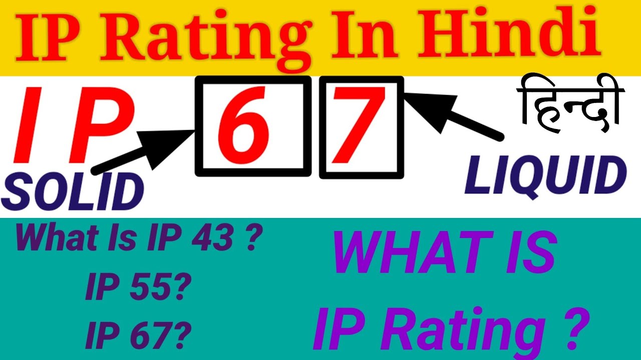 What is IP Rating? IP Rating kya hai?. What is IP 43? IP 67. IP Rating in Hindi.