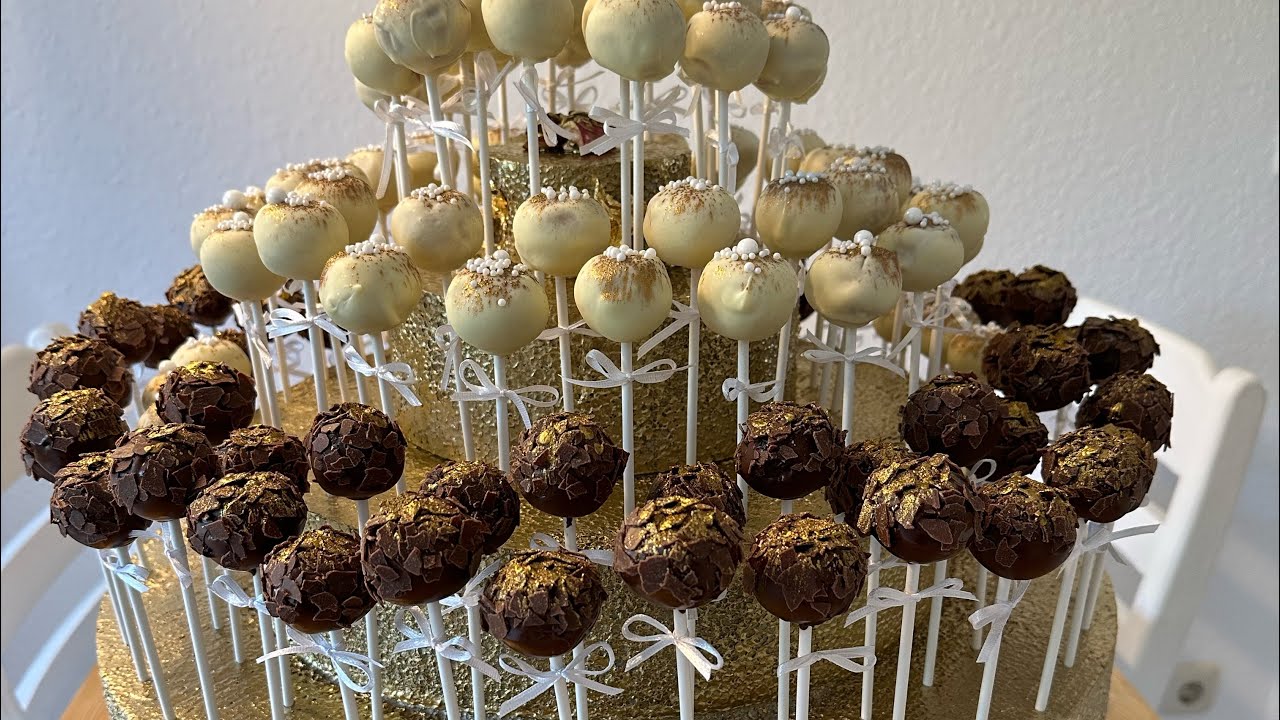 Basteln 3 Etagen Torte aus Cake Pops 🥂Einmalige Hochzeitstorte