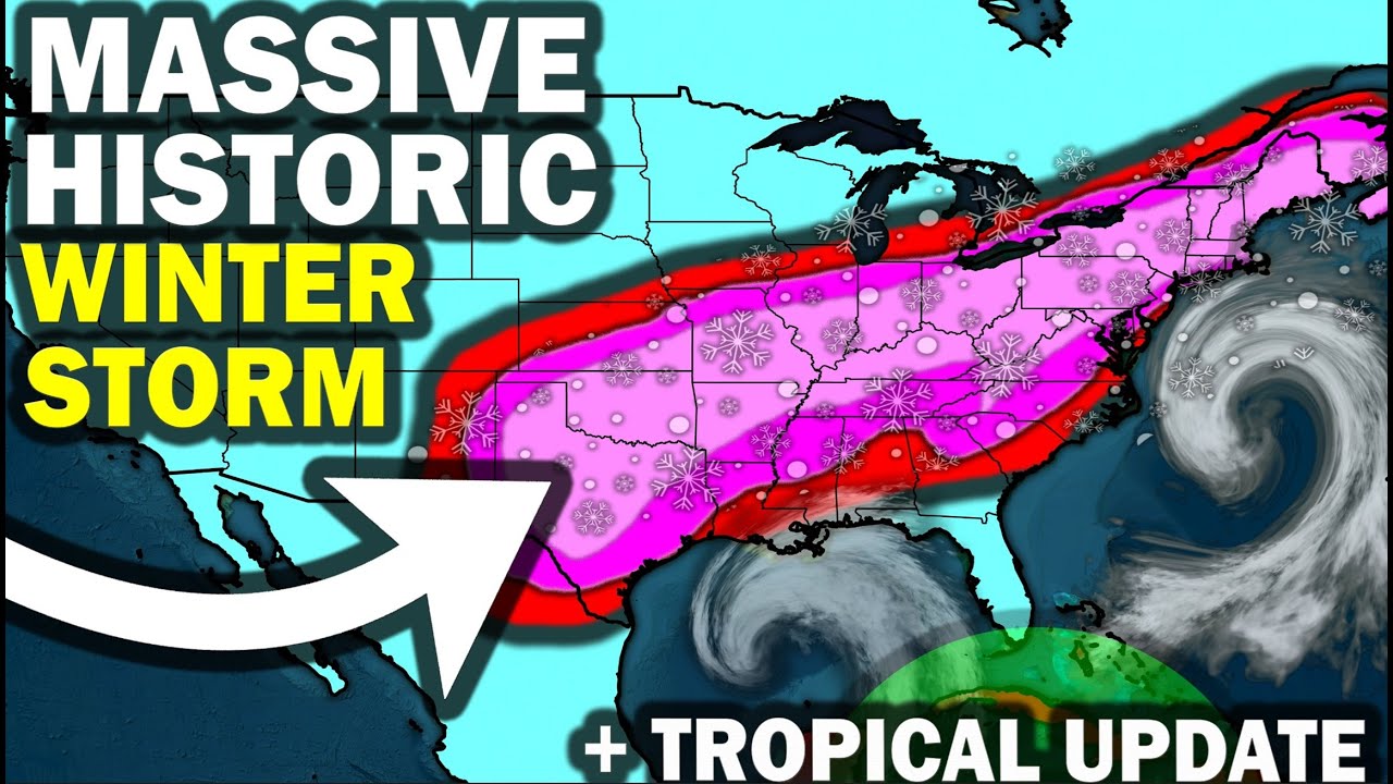 Massive Historic Winter Storm Severe Ice Storm Huge Snowstorm East Coast, Tropical Update