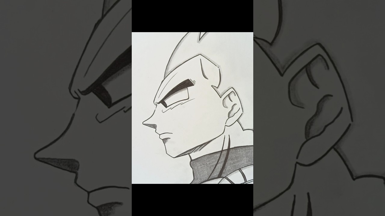 How to draw Vegeta from dragon ball for beginners easy ✨ 
