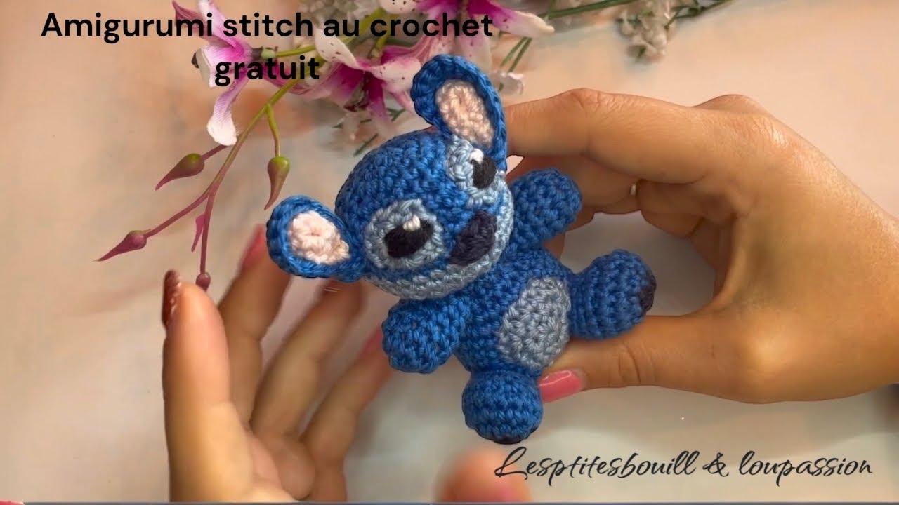 Comment faire un STITCH en porte clé au CROCHET #crochet #loupassion #amigurumi #crochetdebutant