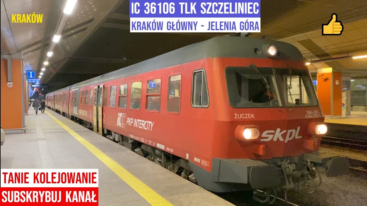 Pociąg Train Zug TLK 36106 SZCZELINIEC Kraków Główny - Jelenia Góra Najpiękniejsza trasa  kolej 286