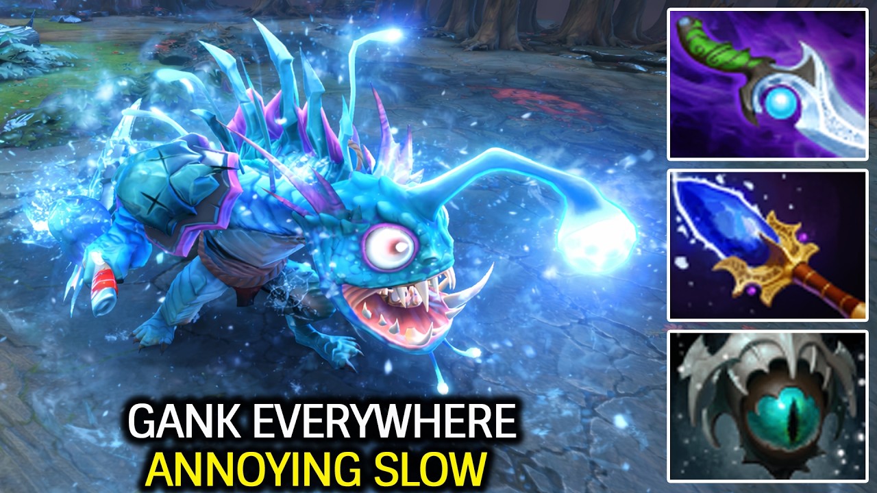 Slark Gank Everywhere &ndash; Diffusal + Scepter Annoying Slow Dota 2