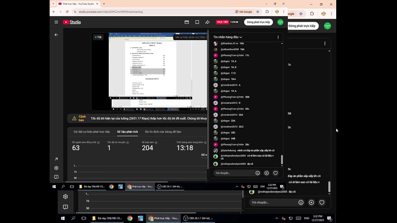 Ôn tập Anh 10: 27/12/2025 14h00-15h30